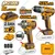 Ingco 20V Cordless Combo 13 mm (1/2") Impact Wrench & 10 mm Cordless Drill With Battery, Charger & Accessories Set (CKLI20271)