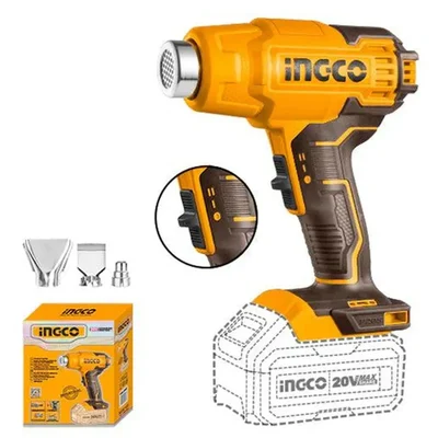 Ingco 20V Lithium-Ion Cordless Heat Gun With Accessories (HGLI2002)