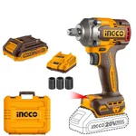 Ingco 1/2" 20V Lithium-Ion Cordless Impact Wrench With Battey & Charger (CIWLI2040)