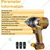 Ingco 1/2" 20V Lithium-Ion Cordless Impact Wrench With Sockets Set, Max. Torque 850 N.m  (CIWLI20851)