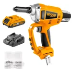 Ingco 25 mm 20V Lithium-ion Rivet Tool with Battery, Charger & Accessories (CRTLI20051)