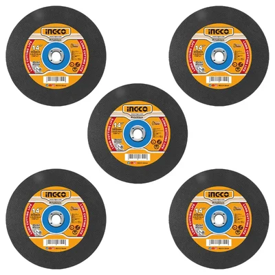 Ingco 14-inch (355 mm) Abrasive Metal Cutting Disc or Cut-Off Wheel (MCD283551) - Pack of 5