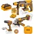 Ingco 3 pcs 20V Cordless Rotary Hammer, Angle Grinder & Impact Drill Combo Kit, 9000 RPM
