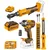 Ingco 3 pcs 20V Lithium-Ion Cordless Impact Wrench, Drive Ratchet & Work Lamp Combo Kit With Accessories (COSLI240461)