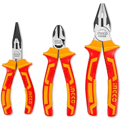 INGCO 3 pcs Insulated Pliers Set For Electrical Work (HIKPS28318)