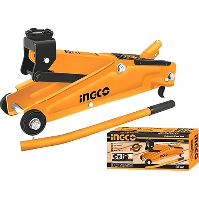 Ingco 3 Ton Hydraulic Floor Trolley Jack for Hatchback Cars, Sedans- 410 mm Maximum Lifting Height- HFJ302