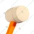 Ingco Soft Rubber Hammer 450 g with fiberglass Handle- (HRUH8916)