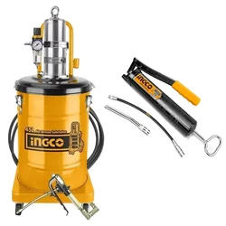 INGCO 45L Pneumatic Grease Dispenser (AGL02451) and 400cc Grease Gun (GRG015001) - Combo