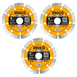 Ingco 4 Inch Dry Diamond Disc With Metal Box (DMD011002M) - Pack Of 3