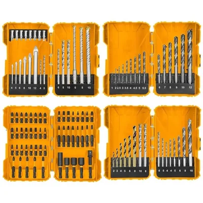 Ingco 4 Pcs Accessories Box Set HSS Drill Bits, Drill Bits, Drill Bits and Screwdriver Bits and Impact Screwdriver Bit Set (COS23045)