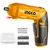 INGCO 1/4 inch 4V Lithium-Ion Cordless Screwdriver with Accessories, 240 RPM (CSDLI0442)