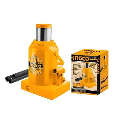 Ingco 50 Ton Hydraulic Bottle Jack With Safety Valve - 470 mm Max. Lifting Height (HBJ5002)