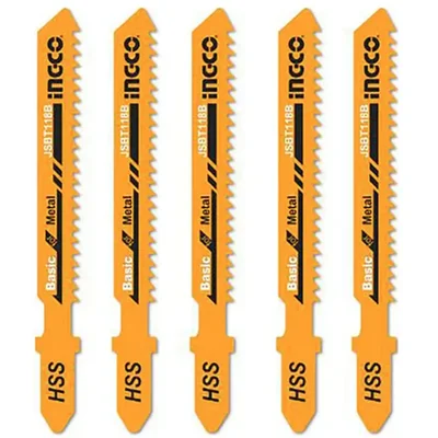 Ingco 5 Pcs 50 mm Jig Saw Blade Set For Metal (JSBT118B)