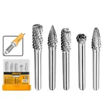 Ingco 5 Pcs Tungsten Carbide Rotary Burrs Set (HRRC0051)