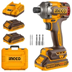 Ingco 6.35 mm 20V Lithium-Ion Cordless Impact Driver With Battery, Charger & Accessories (CIRLI2028)