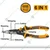 Ingco 8" (200mm) 6-in-1 Multi-Function Long Nose Pliers For Crimping, Deburring, Stripping, Cutting, Clamping & Reaming (HMFLNP28200)