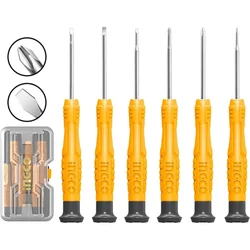 Ingco 6 Pcs Precision Screwdriver Set (HKSD0618)