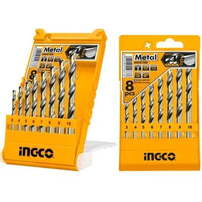 Ingco 8 Pcs HSS Twist Drill Bits Set (AKDB1088)