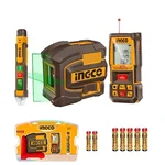 Ingco 3 Pcs Self-Leveling Line Laser, Laser Distance Detector & AC Voltage Detector Combo Kit (COS250908)