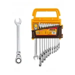 Ingco 12 Pcs 180 Degree Adjustable Flexible Ratchet Spanner Set (HKSPAR1123)