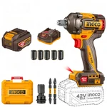 Ingco 12.7mm (1/2") 42V Cordless BL 3-Speed Adjustment Impact Wrench With Accessories, Max. Torque 460 Nm (CIWLI42461)