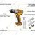 Ingco 13mm 20V Cordless BL Metal Chuck, 96Nm Torque Impact Drill With Drill Bits & Screwdriver Bits, 0-500/0-2000 RPM (CIDLI209681)