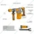 Ingco 28mm 20V Cordless Brushless 3-Speed Function Rotary Hammer With Drill Bits & Chisel, Impact Rate 4400 BPM (CRHLI20288)