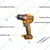 Ingco 13mm 20V Cordless Brushless Drill With Cr-V 65mm Bits, Max. Torque 66 Nm (CDLI206681)