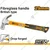 Ingco 29mm Carbon Steel Yellow & Black Claw Hammer (HCH81029)