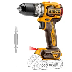Ingco 20V 13 mm Lithium-Ion Cordless Drill With Metal Chuck, 2000 RPM, Max. Torque 60 Nm (CDLI206021)