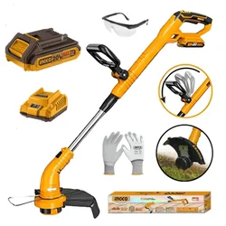 Ingco CGTLI20301 Lithium-Ion Battery Cordless Brush Cutter With Battery and Charger 