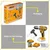 Ingco 2 Pcs 20V Cordless Impact Drill with Hand Mixer Drill Combo Kit With Battery, Charger & Accessories (COSLI231003)