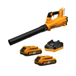 INGCO 20 V Lithium-Ion Cordless Air Blower 18500 RPM, with 2 Battery and Charger (CABLI204282)