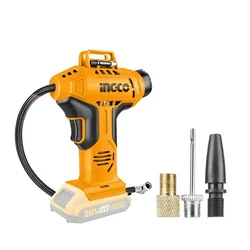 INGCO 10 Bar Lithium-Ion Auto Air Compressor 20 V, with 3 pcs Adapter (CACLI2018)