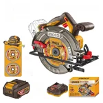 Ingco 185mm (7-1/4") 42V Cordless BL 0°-45° Bevel Cutting Circular Saw With Accessories, 65mm Cutting Capacity (CSLI4218511)