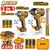 Ingco 3 Pcs 20V Cordless 12.5mm (1/2") 850 Nm, 405 Nm Torque Impact Wrench & Work Lamp Combo Kit With Battery, Charger & Socket Set (COSLI251085)