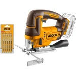 Ingco 110mm 20V Cordless Jigsaw Machine With 5 Pcs Blades, 3000 RPM (CJSLI1008)