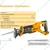 INGCO 115 mm 20V Cordless Lithium-Ion Reciprocating Saw with 2 pcs Blade for Metal and Wood Cutting, 2800 RPM (CRSLI1152)