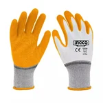 INGCO (HGVL06) Cotton & Polyester Work Gloves, Orange Color