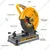 INGCO 355 mm Cut off Saw 2400 W, 3900 RPM with 1 Cutting Disc (COS35568)