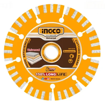 Ingco 130mm (5-1/8") Dry Diamond Disc For Cutting Brick, Concrete, Stone & Granite (DMD011301) - 5 Pcs/Pack
