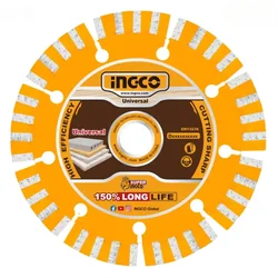 Ingco 130mm (5-1/8") Dry Diamond Disc For Cutting Brick, Concrete, Stone & Granite (DMD011301) - 5 Pcs/Pack