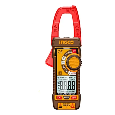 Ingco 60A-600A Current DC/AC True RMS 6000 Counts LCD Digital Clamp Meter (DCM66002)