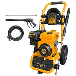 Ingco GHPW2003 Gasoline Pressure Washer - 3-Piston Pump, 6.0HP Max Output, 214Bar Max Pressure, 8.7L/min Flow Rate
