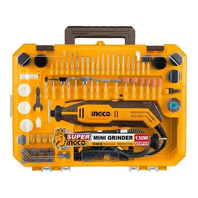 Ingco 130 Watt 3.2mm/2.3mm Collet Size, Variable Speed Control Mini Grinder/Rotary Tool With 252 Pcs Accessories (MG133281)