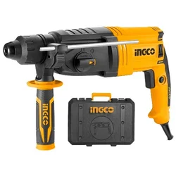 Ingco 28mm 950 Watt, 2.5J Impact Energy Rotary Hammer With Drill Bits & Chisel, 1050 RPM (4670 BPM) (RGH9528)
