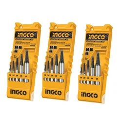 Ingco Heavy Duty 5 Pcs Screw Extractor Set (ASE008) - Pack Of 3