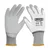 Ingco Safety Gloves (HGPUG01) - Cotton & Polyester, PU Coated, White Colour, XL Size for Industrial use