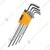 Ingco 9 pcs Professional Hex Key Set, Extra Long Arm - HHK11092