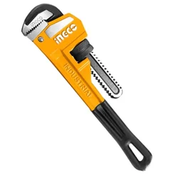 INGCO 12 Inch (300mm) Pipe Wrench With 42mm Max Clamping Diameter And Ductile Cast Iron Body Material (HPW0812)